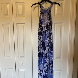 Blue Soma floral print maxi dress
